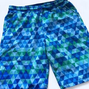 Eddie Bauer boys 14/16 Blue/green swim shorts EUC